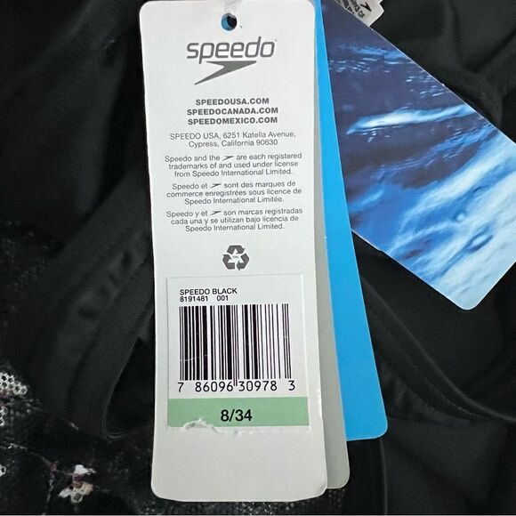 Speedo Black Pro LT One-Piece Swimsuit Size 8/34  NWT! - Picture 9 of 10